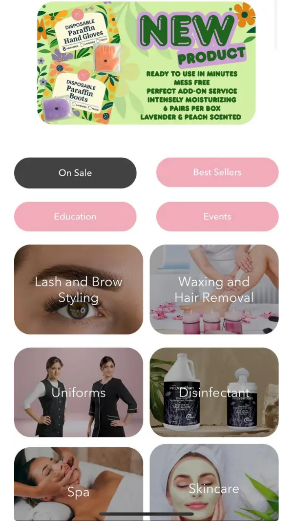 Responsive mobile view of rebuilt JMT Beauty website